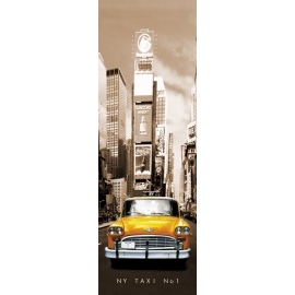 Posters Plakát, Obraz - New York taxi no.1 - sepia, (53 x 158 cm)