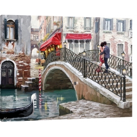 Posters Obraz na plátně Richard Macneil - Venice Bridge, (80 x 60 cm)