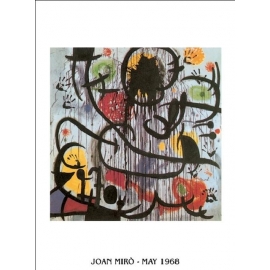 Posters Reprodukce Joan Miró - Květen 1968 , (50 x 70 cm)