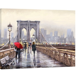 Posters Obraz na plátně Richard Macneil - Brooklyn Bridge, (80 x 60 cm)