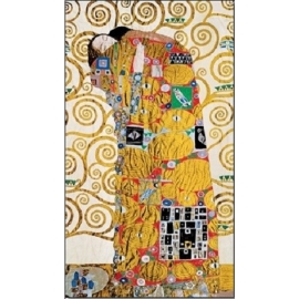 Posters Obraz, Reprodukce - Naplnění (Objetí) - vlys z paláce Stoclet, 1909, Gustav Klimt, (24...