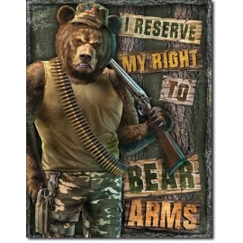 Posters Plechová cedule Right to Bear Arms, (30 x 42 cm)