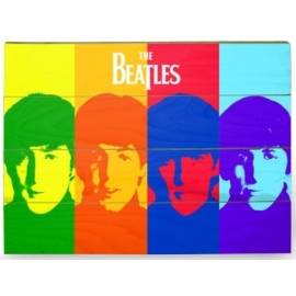 Posters Obraz na dřevě - The Beatles - Pop Art