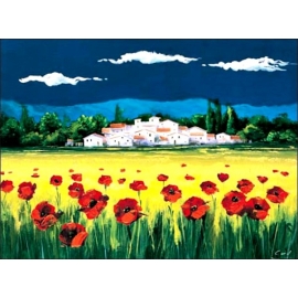 Posters Obraz, Reprodukce - Carol - paese di papaveri, (80 x 60 cm)