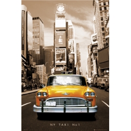 Posters Plakát, Obraz - New York Taxi no.1 - sepia, (61 x 91,5 cm)