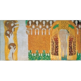 Posters Obraz, Reprodukce - Beethovenův vlys, Gustav Klimt, (100 x 50 cm)