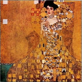 Posters Obraz, Reprodukce - Adele Bloch-Bauer - Zlatá Adéla, Gustav Klimt, (68 x 68 cm)