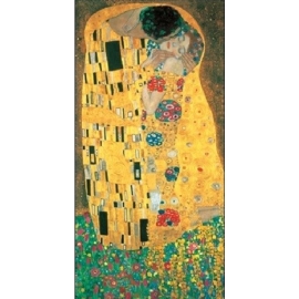 Posters Obraz, Reprodukce - Polibek (část), Gustav Klimt, (50 x 100 cm)