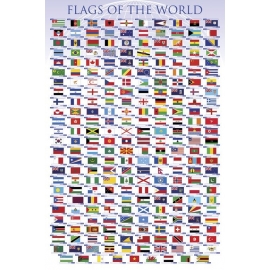 Posters Plakát, Obraz - Flags of the world, (61 x 91,5 cm)