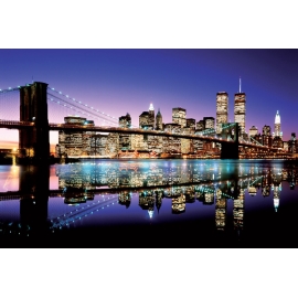 Posters Plakát, Obraz - Brooklyn bridge - colour, (91,5 x 61 cm)