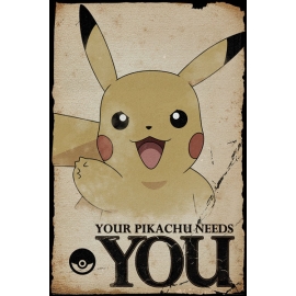 Posters Plakát, Obraz - Pokemon - Pikachu Needs You, (61 x 91,5 cm)