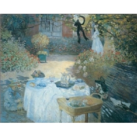 Posters Reprodukce Claude Monet - Oběd v zahradě, 1872 , (80 x 60 cm)