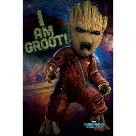 Posters Plakát, Obraz - Strážci Galaxie Vol. 2 - Angry Groot, (61 x 91,5 cm)