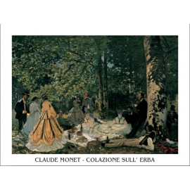 Posters Reprodukce Claude Monet - Oběd v trávě, 1865-66 , (70 x 50 cm)