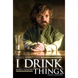 Posters Plakát, Obraz - Hra o Trůny (Game of Thrones) - Tyrion: I Drink And I Know Things, (61...