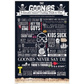 Posters Plakát, Obraz - The Goonies - Typographic, (61 x 91,5 cm)