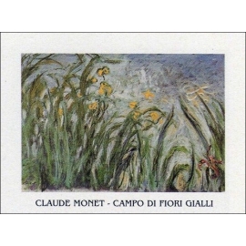 Posters Reprodukce Claude Monet - Žluté a rúžové kosatce , (90 x 60 cm)