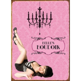 Posters Plechová cedule BELLE'S BOUDOIR, (30 x 41 cm)