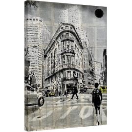 Posters Obraz na plátně Loui Jover - Midtown Walk, (60 x 80 cm)