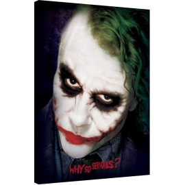 Posters Obraz na plátně Batman: Temný rytíř - Joker Face, (60 x 80 cm)