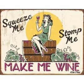 Posters Plechová cedule MOORE - make me wine, (41 x 32 cm)