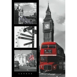 Posters London red bus 3D Plakát, 3D Obraz, (47 x 68 cm)