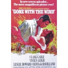 Posters Plakát, Obraz - Gone with the wind - Vivian Leigh, Clark Gable, (66,5 x 99 cm)