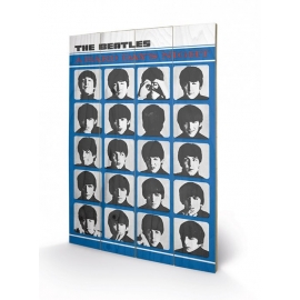 Posters Obraz na dřevě - The Beatles - A Hard Day's Night, (40 x 59 cm)