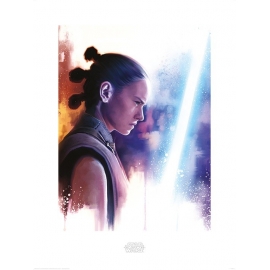 Posters Obraz, Reprodukce - Star Wars: Poslední z Jediů - Rey Lightsaber Paint, (60 x 80 cm)