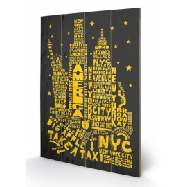 Posters Obraz na dřevě - New York - Citography, (40 x 59 cm)