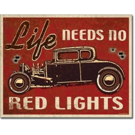 Posters Plechová cedule LIFE NEEDS ROD, (41 x 32 cm)