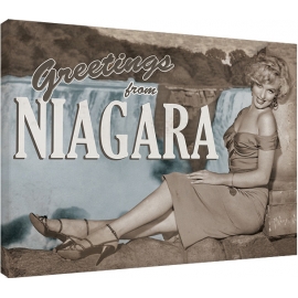 Posters Obraz na plátně Marilyn Monroe - Niagara, (80 x 60 cm)