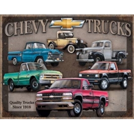 Posters Plechová cedule Chevy Trucks Tribute, (40 x 31,5 cm)