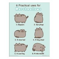 Posters Obraz na zeď - Pusheen - Practical Uses for Marshmallows