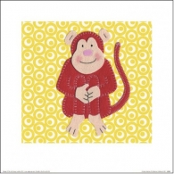 Posters Reprodukce Catherine Colebrook - Cheeky Monkey , (30 x 30 cm)