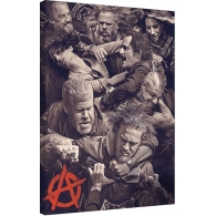 Posters Obraz na plátně Sons of Anarchy (Zákon gangu) - Fight, (60 x 80 cm)