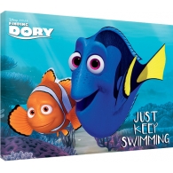 Posters Obraz na plátně Hledá se Dory - Just Keep Swimming, (80 x 60 cm)