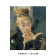 Posters Obraz, Reprodukce - Čtenářka, 1876, Pierre-Auguste Renoir, (60 x 80 cm)