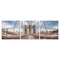 Posters Obraz na zeď - Brooklyn bridge, (150 x 50 cm)