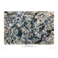 Posters Plakát, Obraz - Jackson Pollock - silver on black, (91,5 x 61 cm)