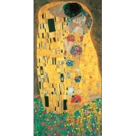 Posters Reprodukce Gustav Klimt - Polibek (část) , (70 x 70 cm)