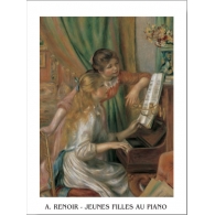 Posters Obraz, Reprodukce - Dívky u piána, 1892, Pierre-Auguste Renoir, (50 x 70 cm)