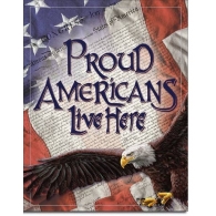 Posters Plechová cedule Proud Americans, (30 x 42 cm)