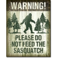 Posters Plechová cedule Sasquatch - Dont Feed, (12,5 x 16 cm)