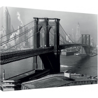 Posters Obraz na plátně Time Life - Brooklyn Bridge, New York 1946, (80 x 60 cm)