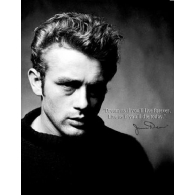 Posters Plechová cedule JAMES DEAN - Live Forever, (31,5 x 40 cm)