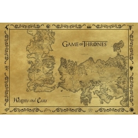 Posters Plakát, Obraz - Hra o Trůny (Game of Thrones) - mapa starý styl, (91,5 x 61 cm)