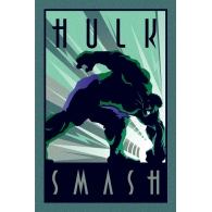 Posters Plakát, Obraz - Marvel Deco - Hulk, (61 x 91,5 cm)