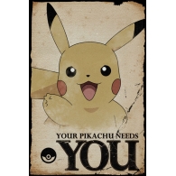 Posters Plakát, Obraz - Pokemon - Pikachu Needs You, (61 x 91,5 cm)