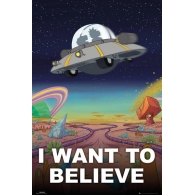 Posters Plakát, Obraz - Rick And Morty - I Want To Believe, (61 x 91,5 cm)